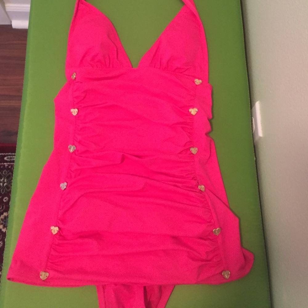 Juicy Couture Hot Pink Halter Swim Dress - Picture 2 of 7